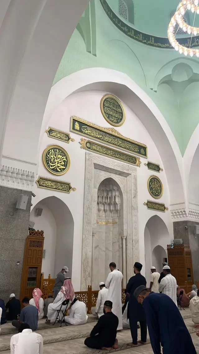 The prayer hall of Quba Mosque